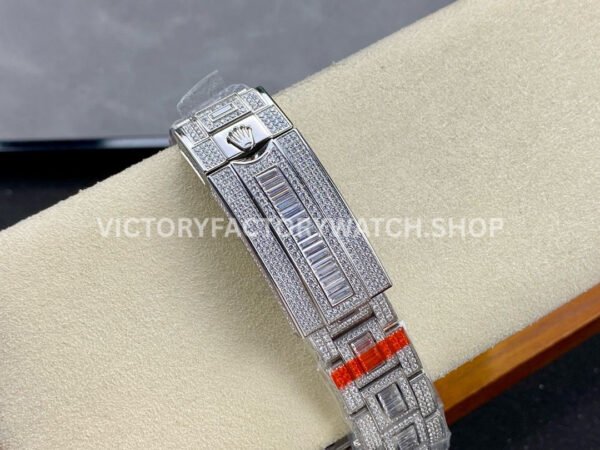 AMG Factory Rolex Submariner 116610 40mm Blue White Diamond Bezel Full 904L Diamond Blue Word Pin Diamond Dial