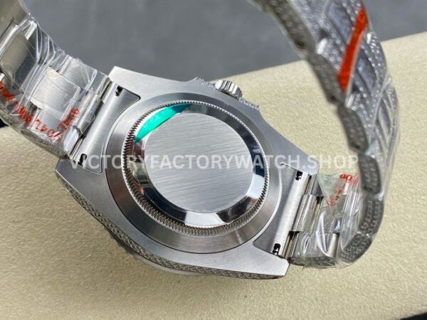 AMG Factory Rolex Submariner 116610 40mm Blue White Diamond Bezel Full 904L Diamond Blue Word Pin Diamond Dial