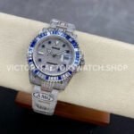 AMG Factory Rolex Submariner 116610 40mm Blue White Diamond Bezel Full 904L Diamond Blue Word Pin Diamond Dial