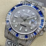 AMG Factory Rolex Submariner 116610 40mm Blue White Diamond Bezel Full 904L Diamond Diamond Dial
