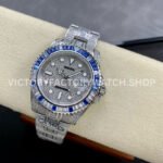 AMG Factory Rolex Submariner 116610 40mm Blue White Diamond Bezel Full 904L Diamond Diamond Dial