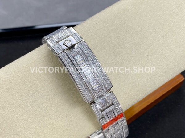 AMG Factory Rolex Submariner 116610 40mm Blue White Diamond Bezel Full 904L Diamond Diamond Dial