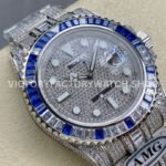 AMG Factory Rolex Submariner 116610 40mm Blue White Diamond Bezel Full 904L Diamond Diamond Dial