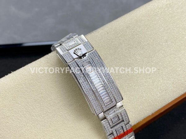 AMG Factory Rolex Submariner 116610 40mm Blue White Diamond Bezel Full 904L Diamond Diamond Dial