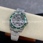 AMG Factory Rolex Submariner 116610 40mm Green White Diamond Bezel Full 904L Diamond Green Word Pin Diamond Dial