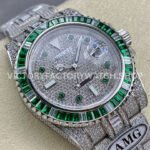 AMG Factory Rolex Submariner 116610 40mm Green White Diamond Bezel Full 904L Diamond Green Word Pin Diamond Dial