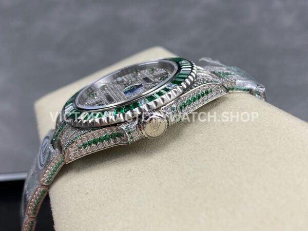 AMG Factory Rolex Submariner 116610 40mm Green White Diamond Bezel Full 904L Green Diamond Green Word Pin Diamond Dial
