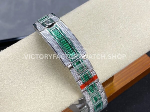 AMG Factory Rolex Submariner 116610 40mm Green White Diamond Bezel Full 904L Green Diamond Green Word Pin Diamond Dial