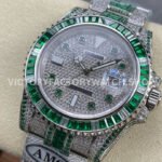 AMG Factory Rolex Submariner 116610 40mm Green White Diamond Bezel Full 904L Green Diamond Green Word Pin Diamond Dial