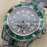 AMG Factory Rolex Submariner 116610 40mm Green White Diamond Bezel Full 904L Green Diamond, Diamond Dial