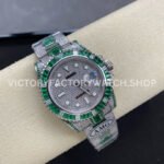 AMG Factory Rolex Submariner 116610 40mm Green White Diamond Bezel Full 904L Green Diamond, Diamond Dial