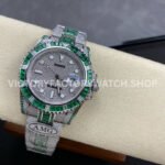 AMG Factory Rolex Submariner 116610 40mm Green White Diamond Bezel Full 904L Green Diamond, Diamond Dial