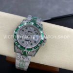 AMG Factory Rolex Submariner 116610 40mm Green White Diamond Bezel Full 904L Green Diamond Green Word Pin Diamond Dial