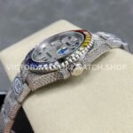 AMG Factory Rolex Submariner 116610 40mm Rainbow Diamond Bezel Full 904L Diamond Blue Word Pin Diamond Dial