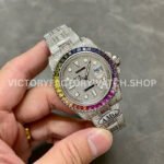 AMG Factory Rolex Submariner 116610 40mm Rainbow Diamond Bezel Full 904L Diamond Diamond Dial