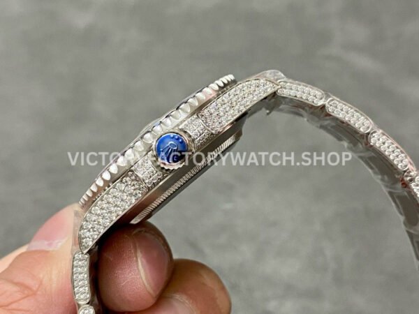 AMG Factory Rolex Submariner 116610 40mm Rainbow Diamond Bezel Full 904L Diamond Diamond Dial