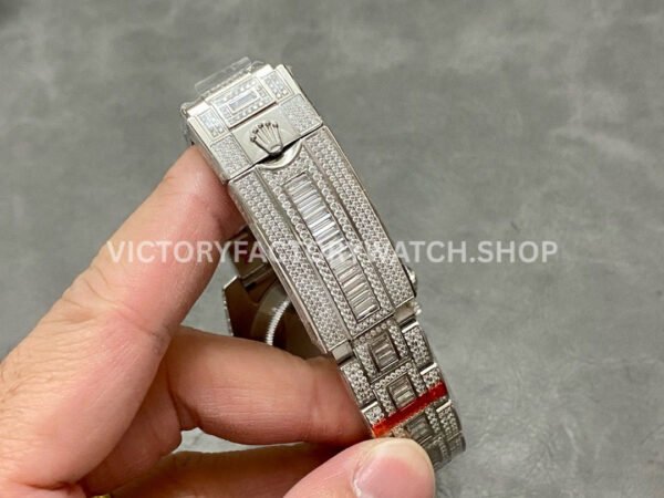 AMG Factory Rolex Submariner 116610 40mm Rainbow Diamond Bezel Full 904L Diamond Diamond Dial