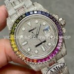 AMG Factory Rolex Submariner 116610 40mm Rainbow Diamond Bezel Full 904L Diamond Diamond Dial