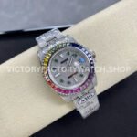 AMG Factory Rolex Submariner 116610 40mm Rainbow Diamond Bezel Full 904L Diamond Green Word Pin Diamond Dial