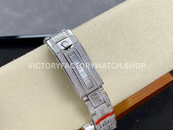 AMG Factory Rolex Submariner 116610 40mm Rainbow Diamond Bezel Full 904L Diamond Green Word Pin Diamond Dial