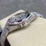 AMG Factory Rolex Submariner 116610 40mm Rainbow Diamond Bezel Full 904L Diamond Green Word Pin Diamond Dial