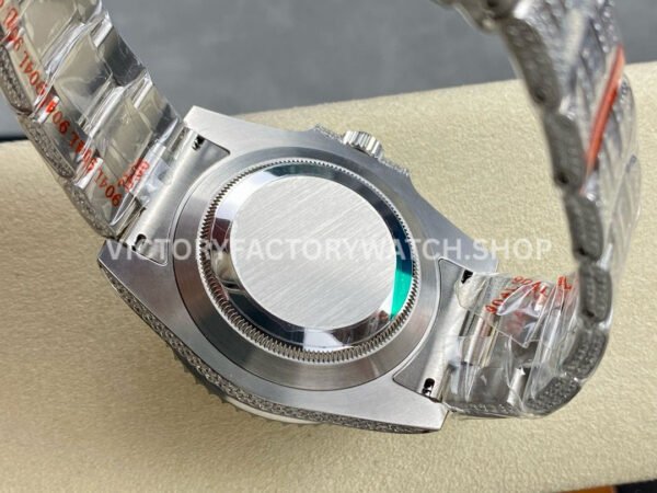 AMG Factory Rolex Submariner 116610 40mm Rainbow Diamond Bezel Full 904L Diamond Green Word Pin Diamond Dial