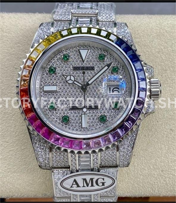 Rolex Submariner 116610 replica watch close up dial