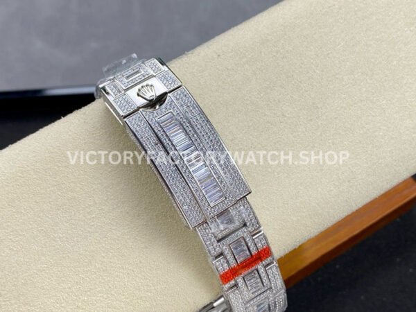 AMG Factory Rolex Submariner 116610 40mm White Diamond Bezel Full 904L Diamond Blue Word Pin Diamond Dial