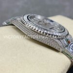 AMG Factory Rolex Submariner 116610 40mm White Diamond Bezel Full 904L Green Diamond Diamond Dial