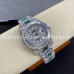 AMG Factory Rolex Submariner 116610 40mm White Diamond Bezel Full 904L Green Diamond Diamond Dial