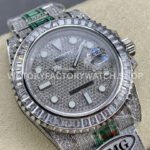 AMG Factory Rolex Submariner 116610 40mm White Diamond Bezel Full 904L Green Diamond Diamond Dial