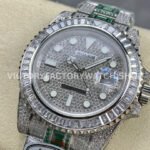 AMG Factory Rolex Submariner 116610 40mm White Diamond Bezel Full 904L Green Diamond Diamond Dial