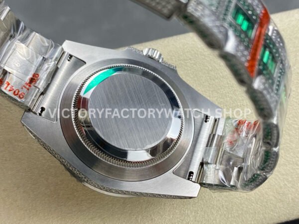 AMG Factory Rolex Submariner 116610 40mm White Diamond Bezel Full 904L Green Diamond Diamond Dial