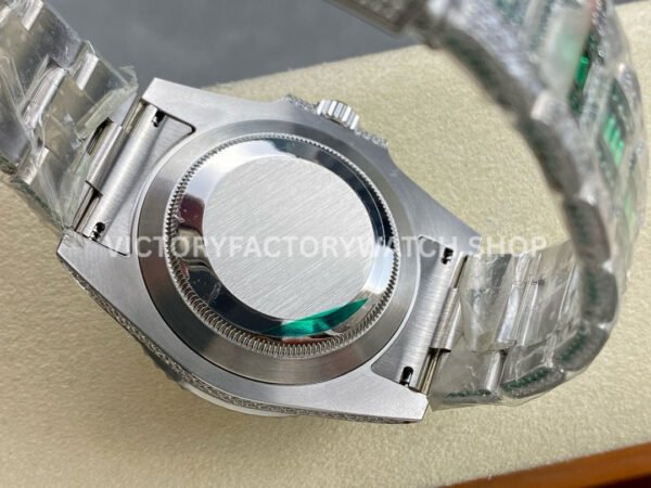 AMG Factory Rolex Submariner 116610 40mm White Diamond Bezel Full 904L Green Diamond Green Word Pin Diamond Dial