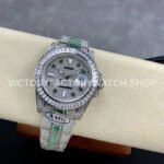 AMG Factory Rolex Submariner 116610 40mm White Diamond Bezel Full 904L Green Diamond Green Word Pin Diamond Dial