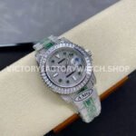 AMG Factory Rolex Submariner 116610 40mm White Diamond Bezel Full 904L Green Diamond Green Word Pin Diamond Dial