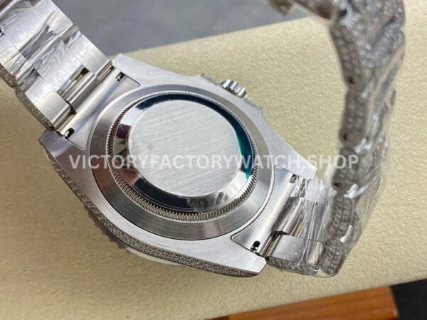 AMG Factory Rolex Submariner 116610LN 40mm Black White Diamond Bezel Full 904L Diamond Black Dial