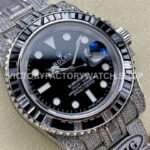 AMG Factory Rolex Submariner 116610LN 40mm Black White Diamond Bezel Full 904L Diamond Black Dial