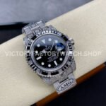 AMG Factory Rolex Submariner 116610LN 40mm Black White Diamond Bezel Full 904L Diamond Black Dial