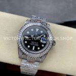 AMG Factory Rolex Submariner 116610LN 40mm White Diamond Bezel Full 904L Diamond Black Dial