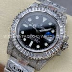 AMG Factory Rolex Submariner 116610LN 40mm White Diamond Bezel Full 904L Diamond Black Dial
