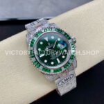 AMG Factory Rolex Submariner 116610LV 40mm Green White Diamond Bezel Full 904L Diamond Green Dial
