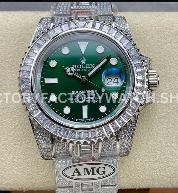 Rolex Submariner 116610lv replica Diamond Bezel