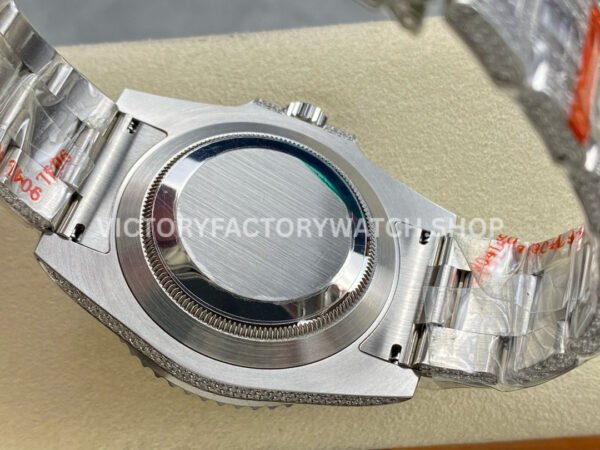 AMG Factory Rolex Submariner 116610LV 40mm White Diamond Bezel Full 904L Diamond Green Dial