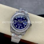 AMG Factory Rolex Submariner 116619LB 40mm White Diamond Bezel Full 904L Diamond Blue Dial