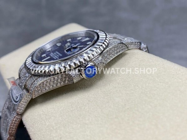 AMG Factory Rolex Submariner 116619LB 40mm White Diamond Bezel Full 904L Diamond Blue Dial