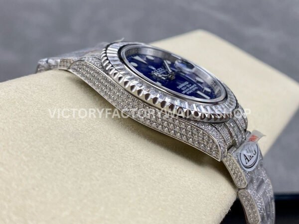 AMG Factory Rolex Submariner 116619LB 40mm White Diamond Bezel Full 904L Diamond Blue Dial