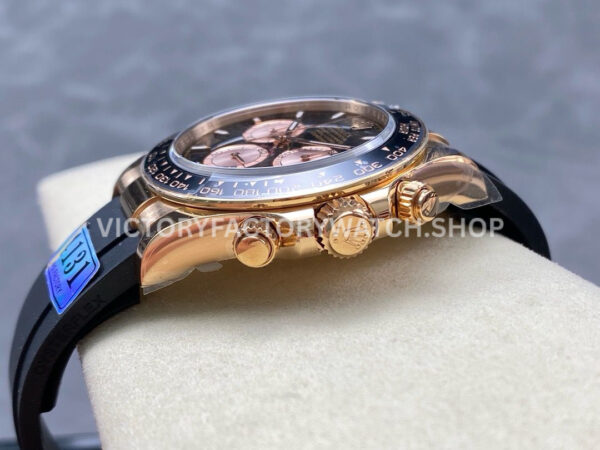 APS Factory Counterweight Rolex Daytona 126515LN-0002 40mm Rose Gold Oysterflex Black Dial