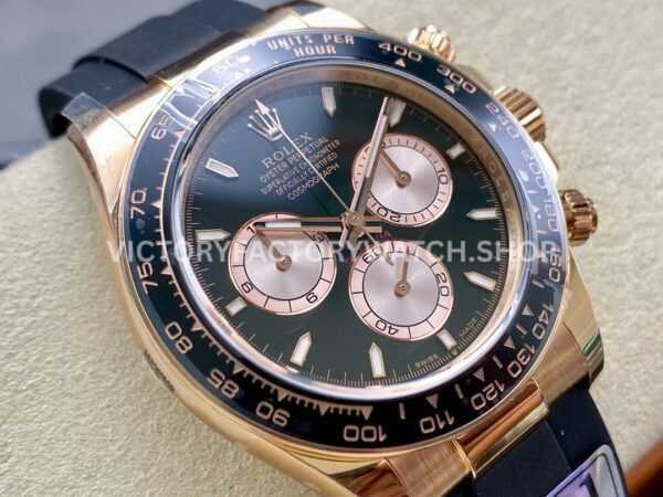 APS Factory Counterweight Rolex Daytona 126515LN-0002 40mm Rose Gold Oysterflex Black Dial