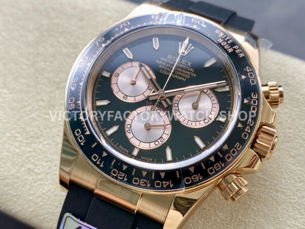 APS Factory Counterweight Rolex Daytona 126515LN-0002 40mm Rose Gold Oysterflex Black Dial